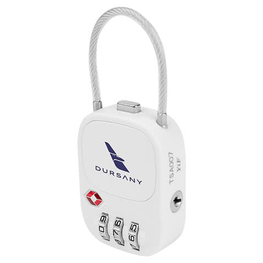 Frequent Flyer Luggage Lock in WHITE