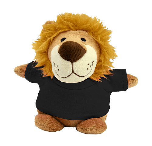 Full Color Bean Bag Buddies 6" Lion Plush Animal in Black