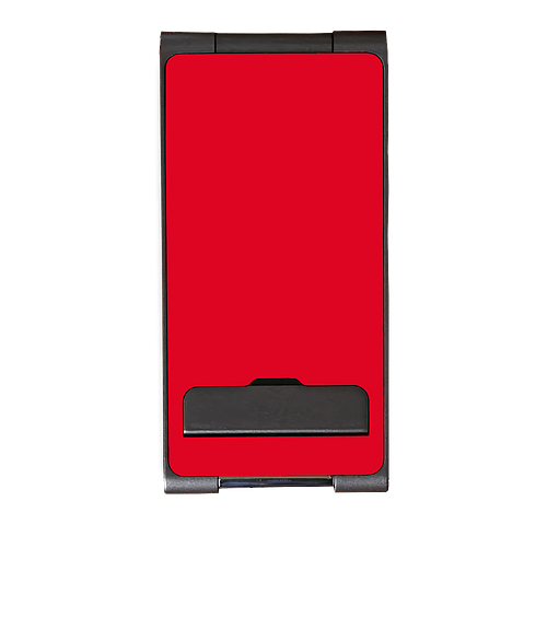 Full Color 3-in-1 Tri-Fold 15W Portable Wireless Charging Stand in Red