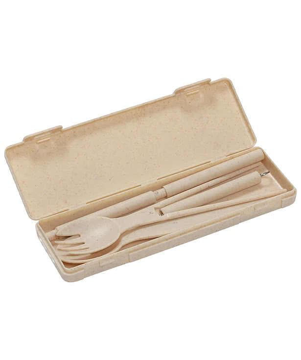 6-in-1 Portable Wheatstraw Tableware Set