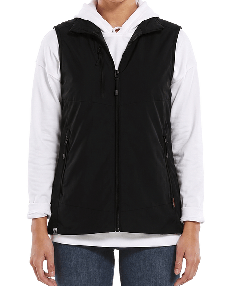 Storm Creek Women's Discoverer Recycled Insulated Smooth Face Vest in Black