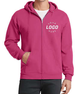 Port & Company Core Zip Hoodie - Color: Sangria