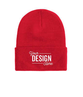 Port & Company Cuff Beanie - Color: Athletic Red