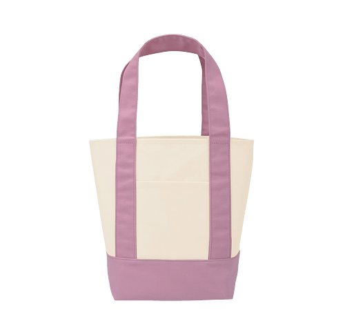 Mini Cotton Canvas Tote Bag in Pastel Pink