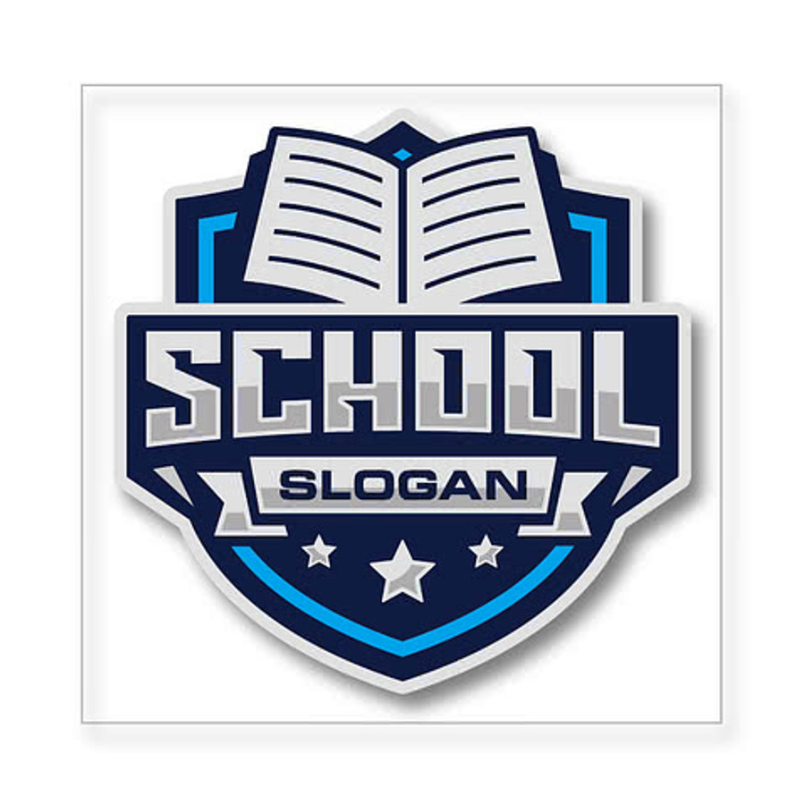 Full Color 4 in. Clear Square Sticker in Clear