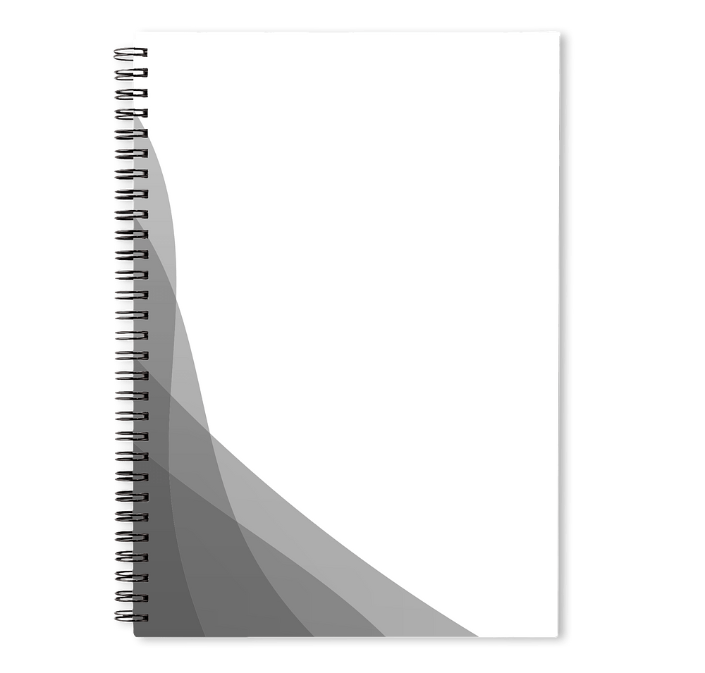 Gradient Waves JournalBooks ® Spiral Notebook-default