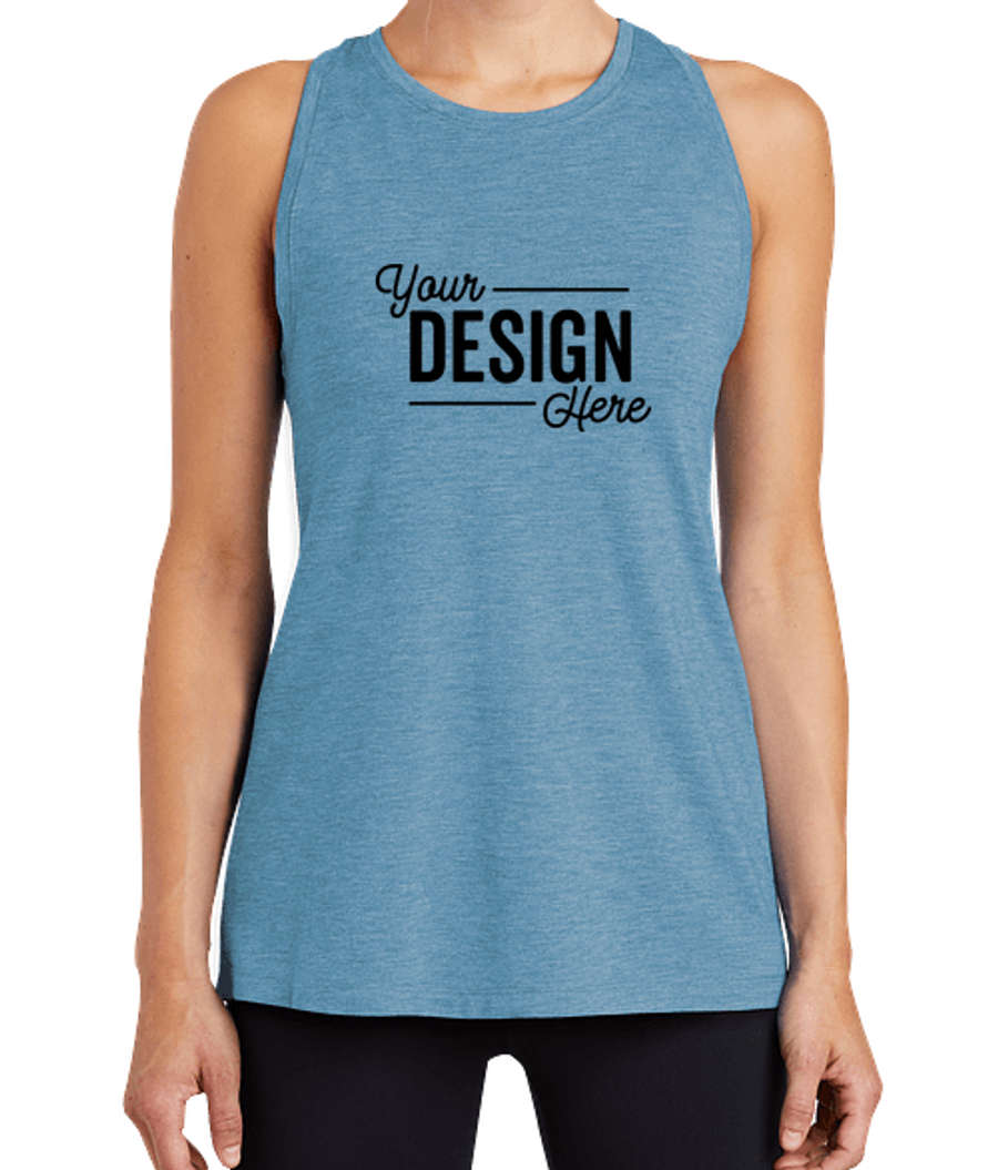 Sport-Tek Women's Tri-Blend Performance Tank in Pond Blue Heather