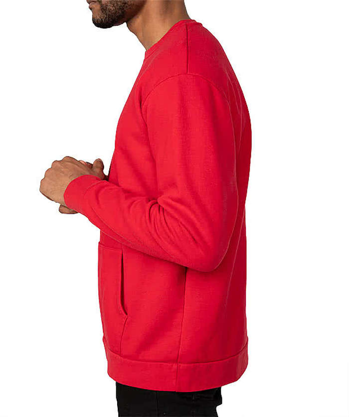 Custom Next Level Pocket Crewneck Sweatshirt Design Crewneck