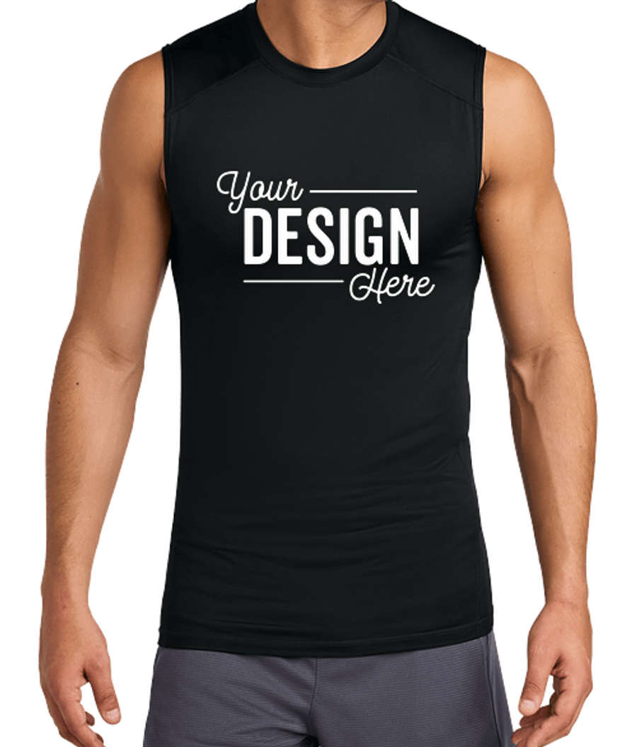 Sport-Tek UPF 50 Compression Performance Tank in Black