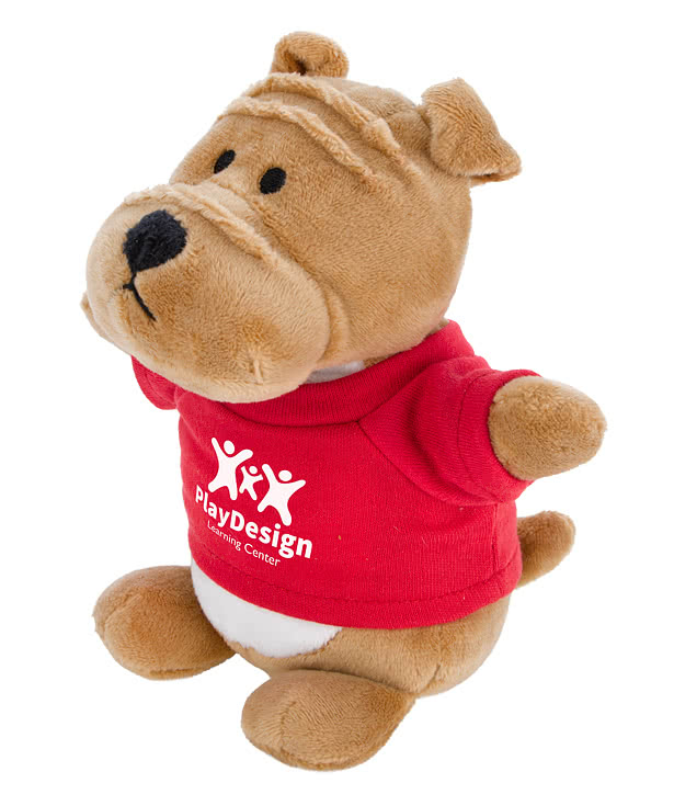 Full Color Bean Bag Buddies 6" Bulldog Plush Animal