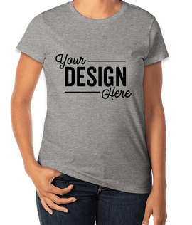 Gildan Women's Lightweight Jersey T-shirt - Color: Heather Graphite