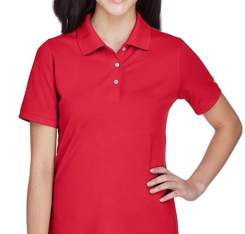 Harriton Women's Easy Blend Pique Polo - Printed-default
