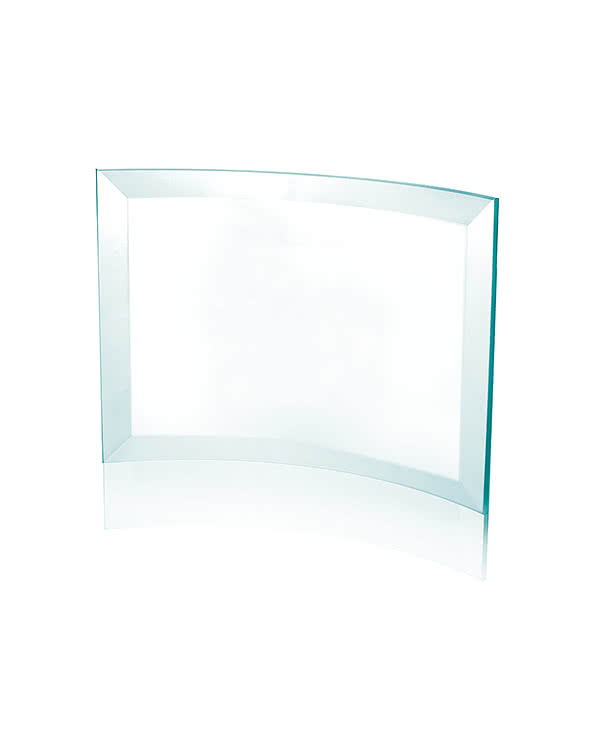 Laser Engraved Medium Jade Crystal Scroll Award