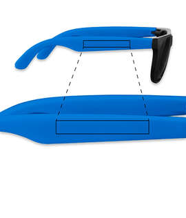 Two-Tone Matte Sunglasses - Color: Blue