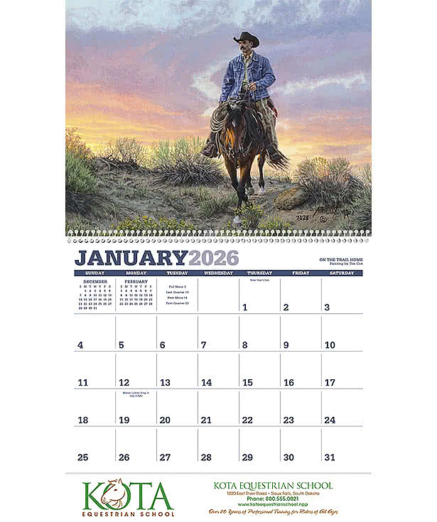 American West by Tim Cox Calendar