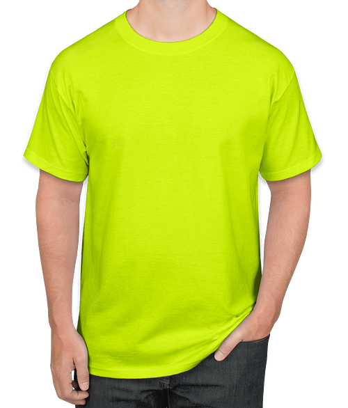 Hanes Authentic T-shirt in Safety Green