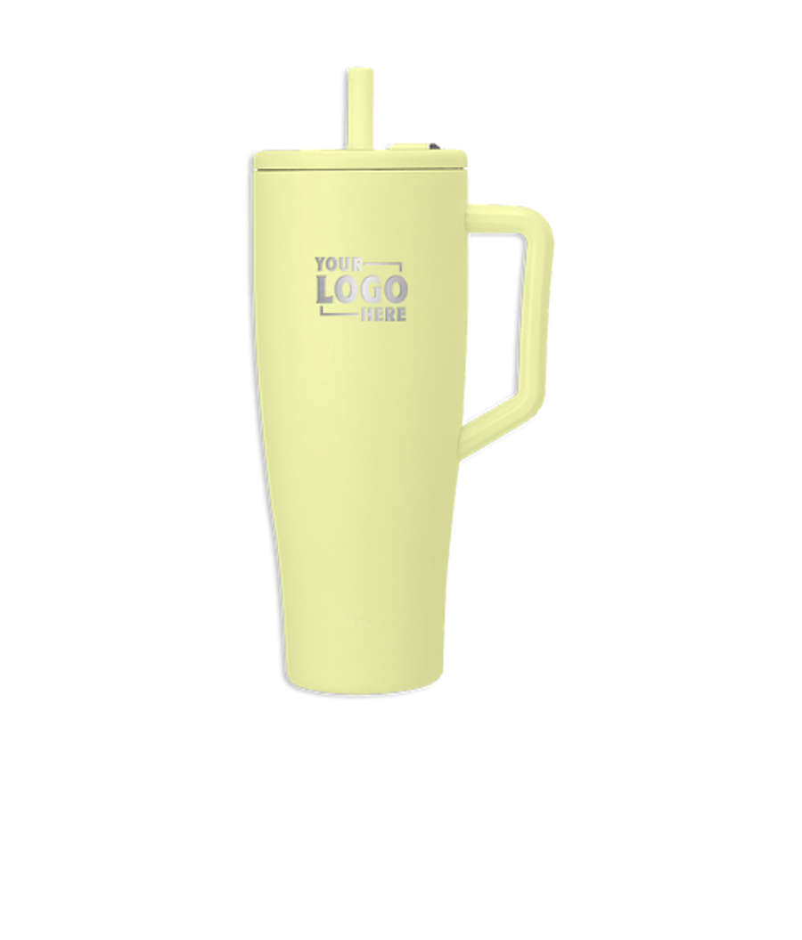 BruMate Laser Engraved 40 oz. Fashion Colors Era Tumbler with Straw in Prickly Pear