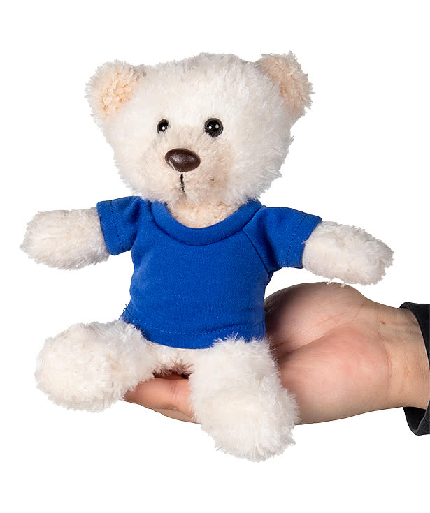 6" White Baxter Bear Plush Animal
