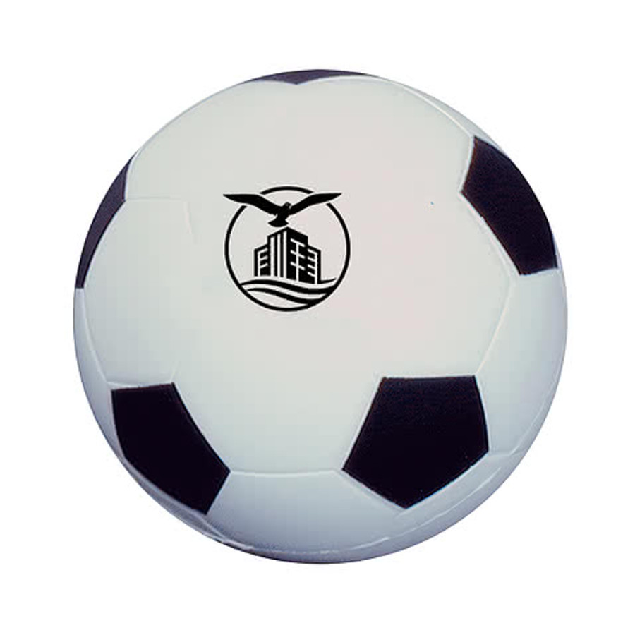 Soccer Ball Shaped Stress Reliever in White