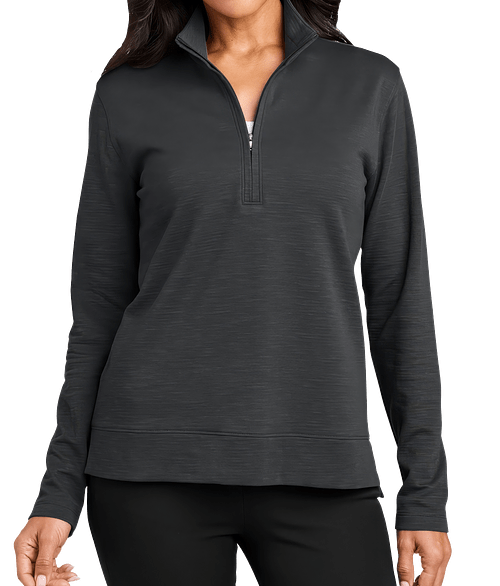 Port Authority Women’s Breakwater Quarter Zip Sweatshirt in Grey Steel