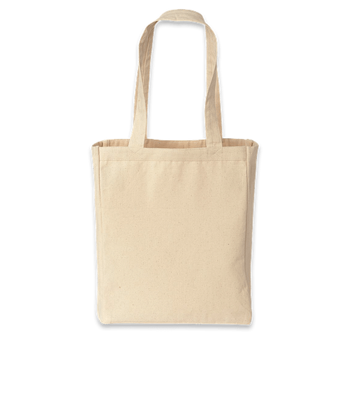 Medium Gusseted Midweight 100% Cotton Canvas Tote Bag