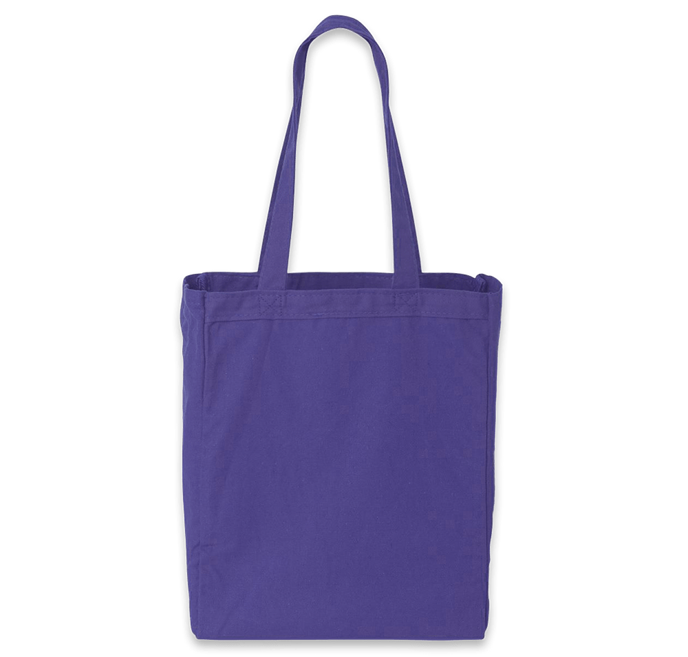 Medium Gusseted Midweight 100% Cotton Canvas Tote Bag-default