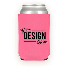 Foldable Neoprene Can Cooler - Color: Bubble Gum