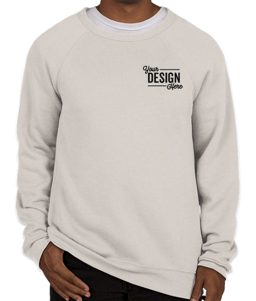 Embroidered Bella + Canvas Ultra Soft Crewneck Sweatshirt in Heather Dust