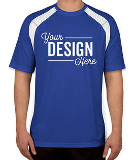Sport-Tek Colorblock Performance Shirt - Color: True Royal / White
