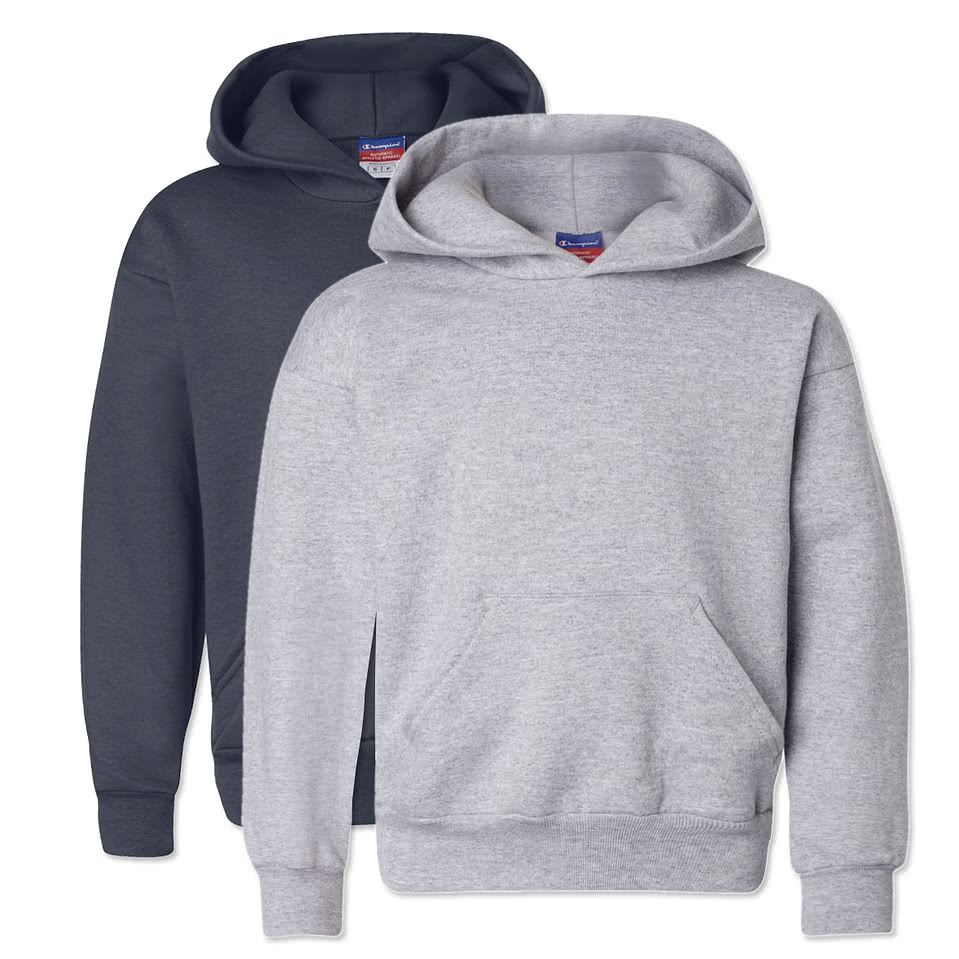 Custom Champion Youth Powerblend Pullover Hoodie Design Kids