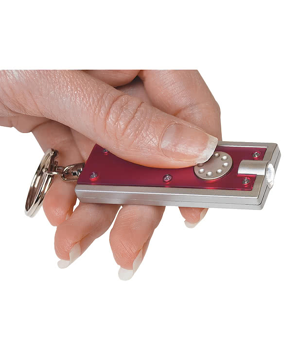 Rectangular LED Flashlight Keychain