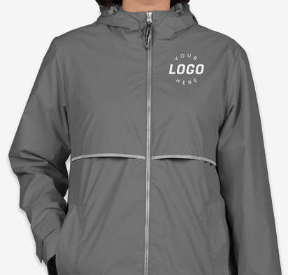 Custom Charles River Women's New Englander Hooded Rain Jacket