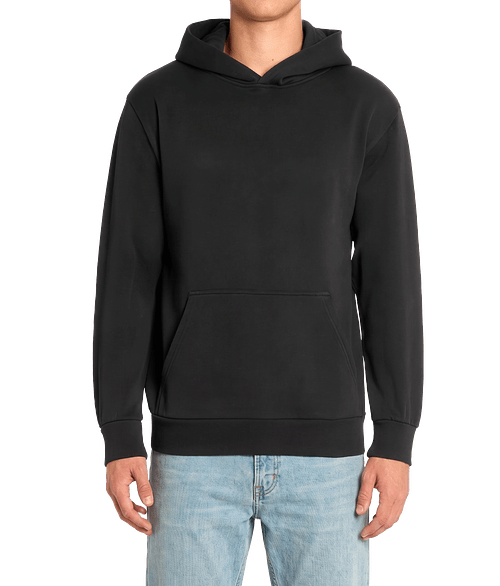 Lane Seven Urban Garment-Dyed Pullover Hoodie in Pigment Black