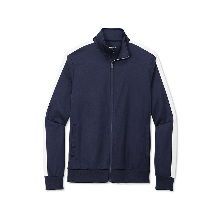 Sport-Tek Tricot Track Jacket, a 100% polyester tricot custom track jacket
