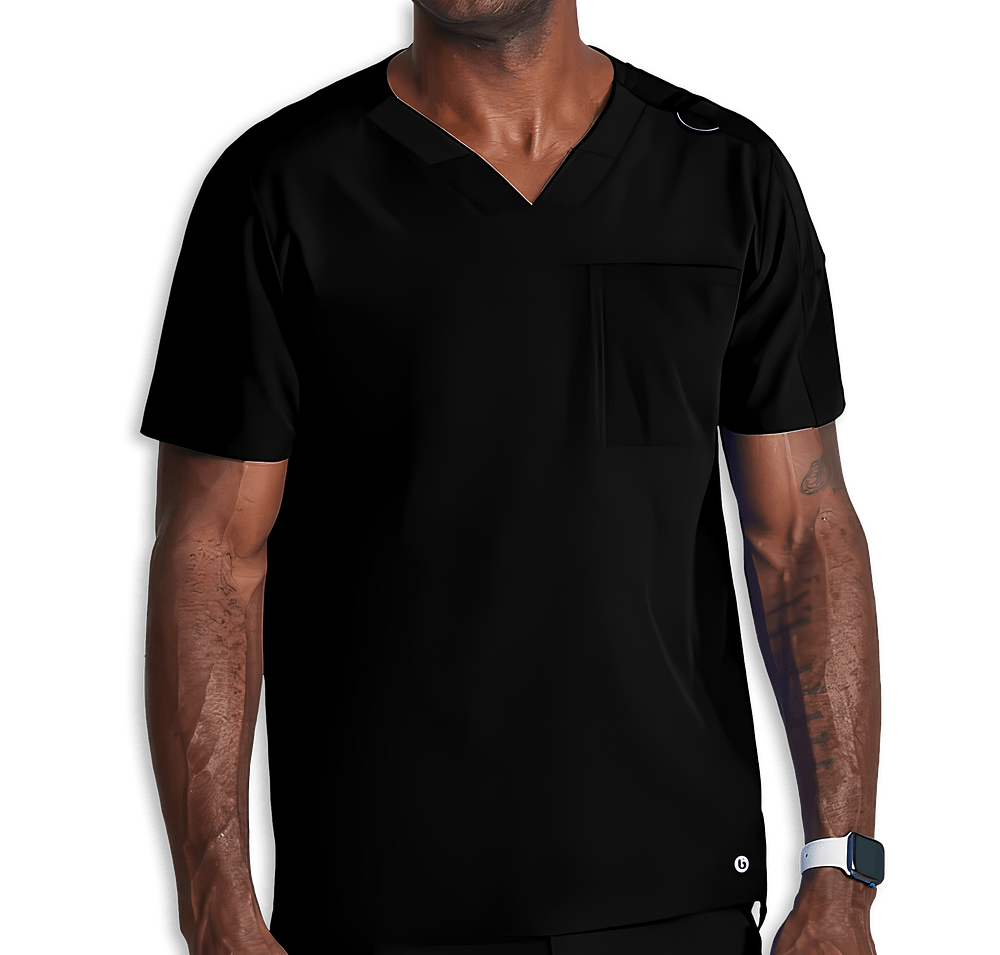 Barco One Velocity Two-Pocket Recycled V-Neck Scrub Top - Embroidered-default