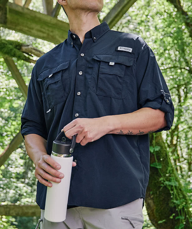 Columbia Bahama II Performance Long Sleeve Fishing Shirt - Embroidered