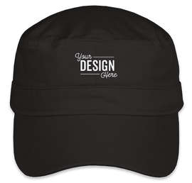 Valucap Bio-Washed Military Hat - Color: Black