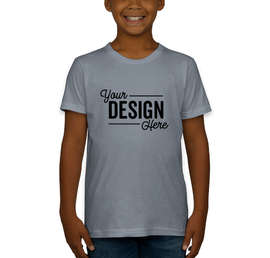 American Apparel USA-Made Youth Jersey T-shirt - Color: Slate