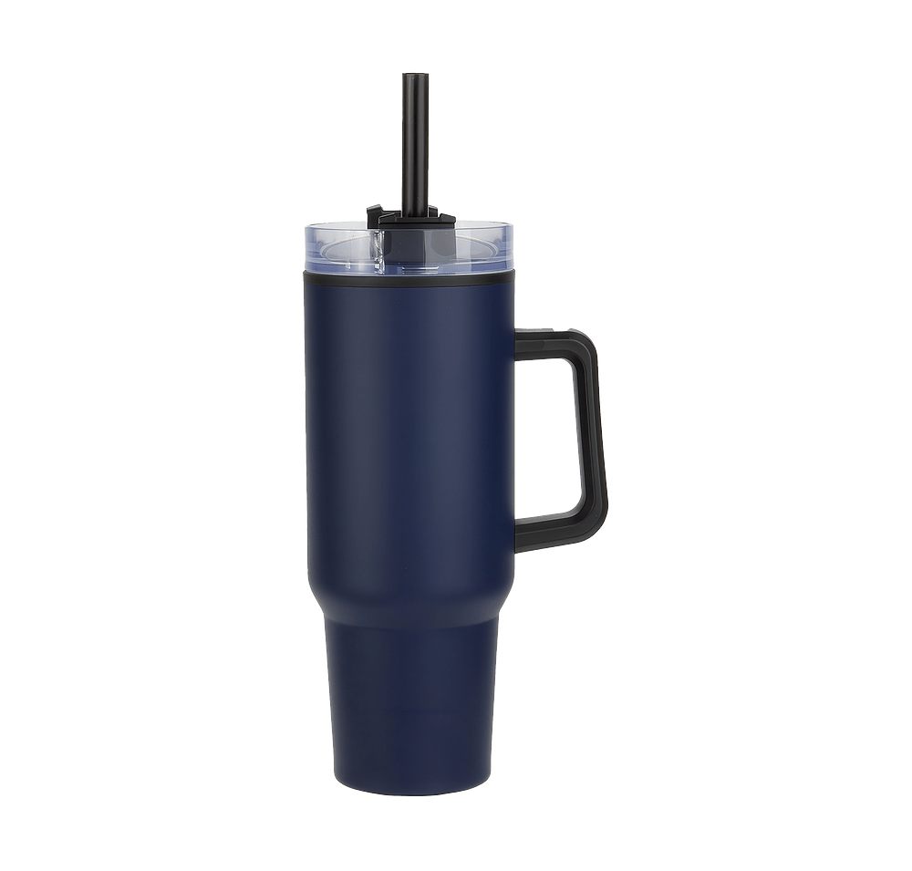 Full Color 40 oz. Outpost Stainless Steel Travel Mug with Straw-default