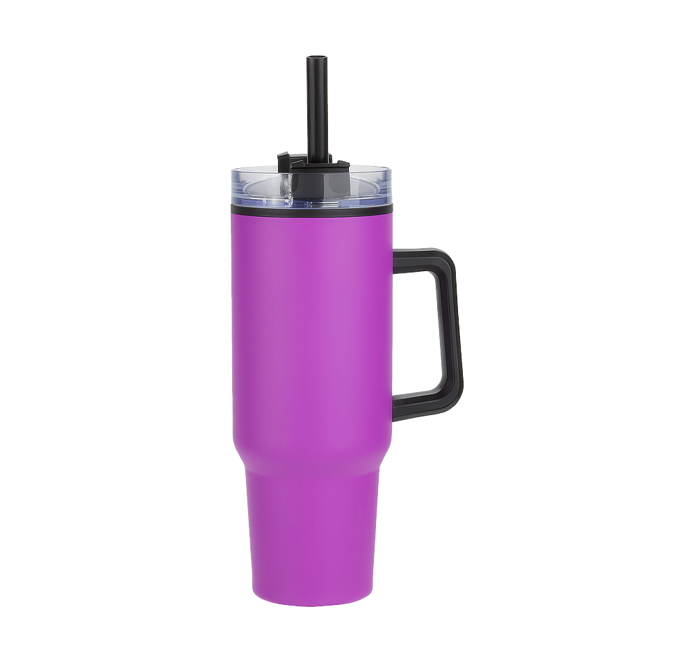 Full Color 40 oz. Outpost Stainless Steel Travel Mug with Straw-default