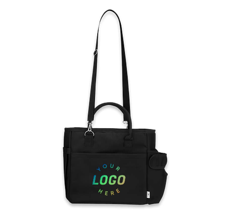 Warren Recycled 16 Can Cooler Tote Bag in BLACK