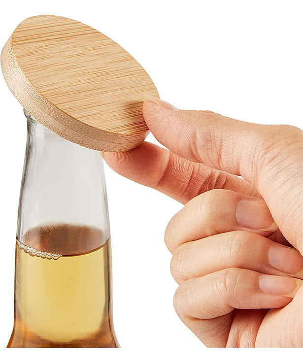 Bamboo Bottle Opener with Magnet