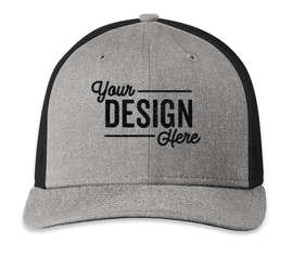 New Era Snapback Low Profile Trucker Hat - Color: Heather Grey / Black