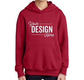 Port & Company Youth Core Pullover Hoodie - Color: Red