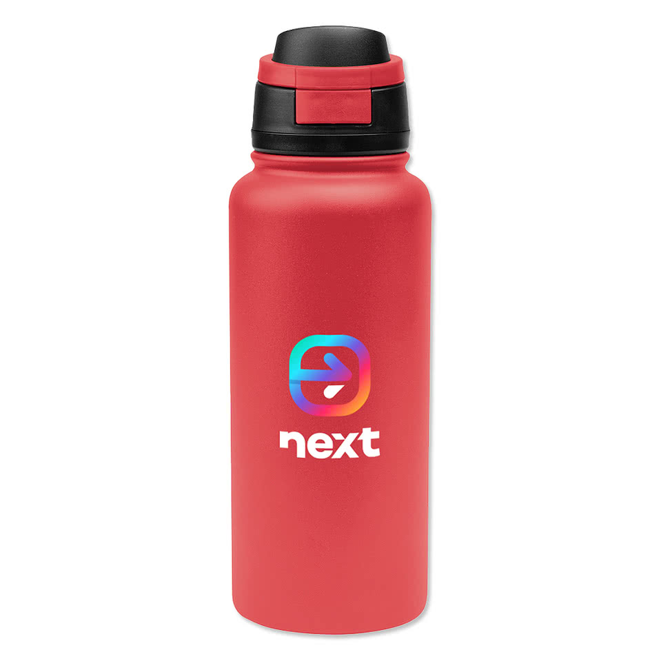 Full Color 32 oz. Pop Sip Recycled Stainless Steel Water Bottle