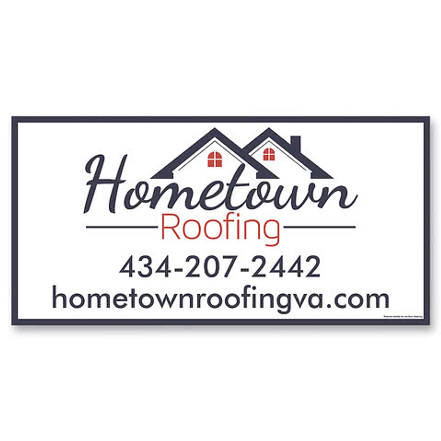 Large Car Sign in .030N Thickness White