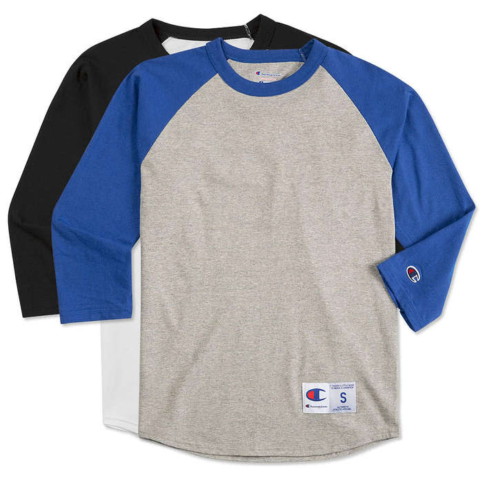 Design Custom Printed Champion Baseball Raglan Shirts Online at CustomInk