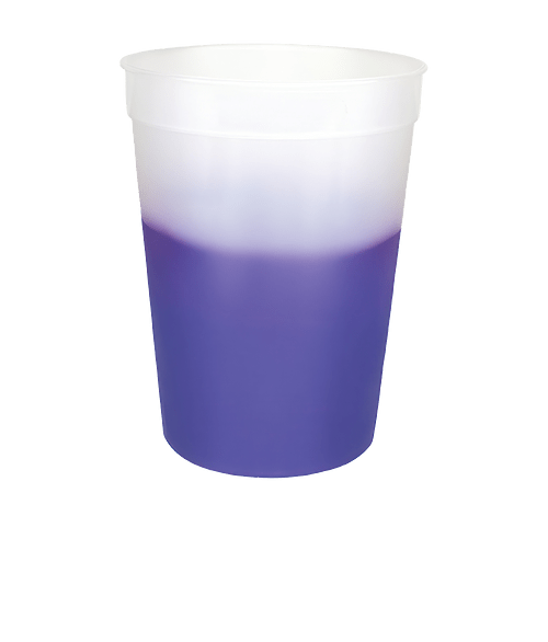 12 oz. Mood Plastic Stadium Cup in Frosted To Purple