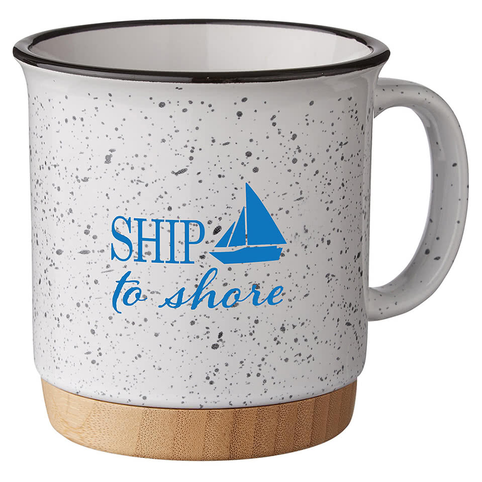 15 oz. Campfire Mug with Bamboo Base