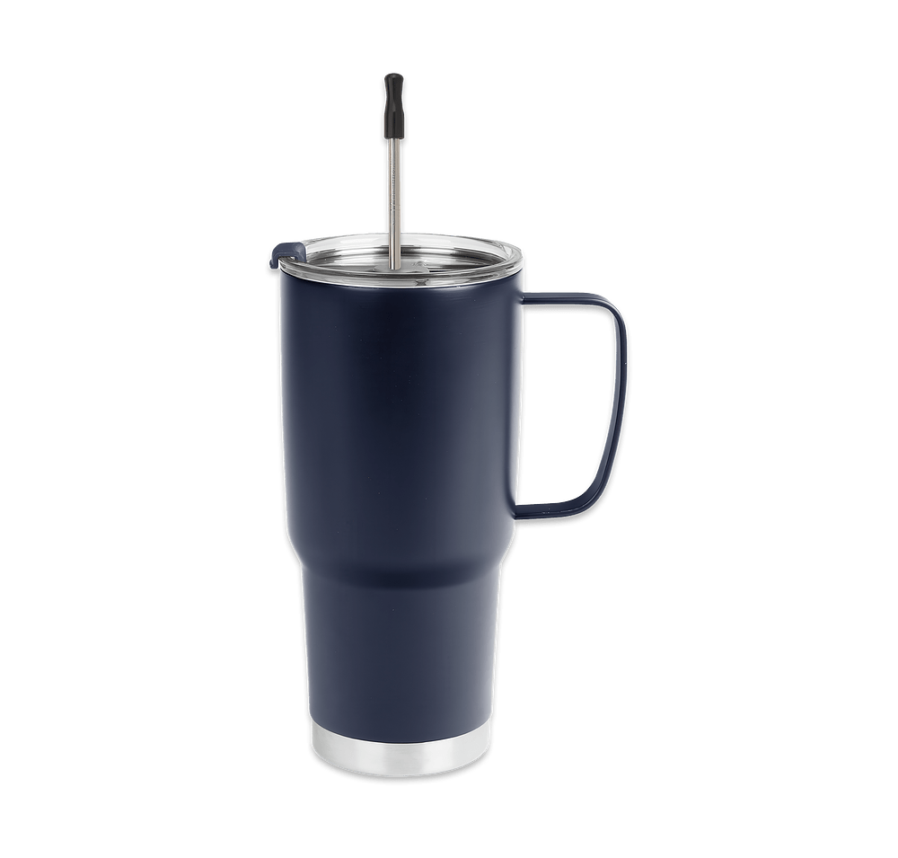 30 oz. Lisbon Stainless Steel Tumbler with Straw-default